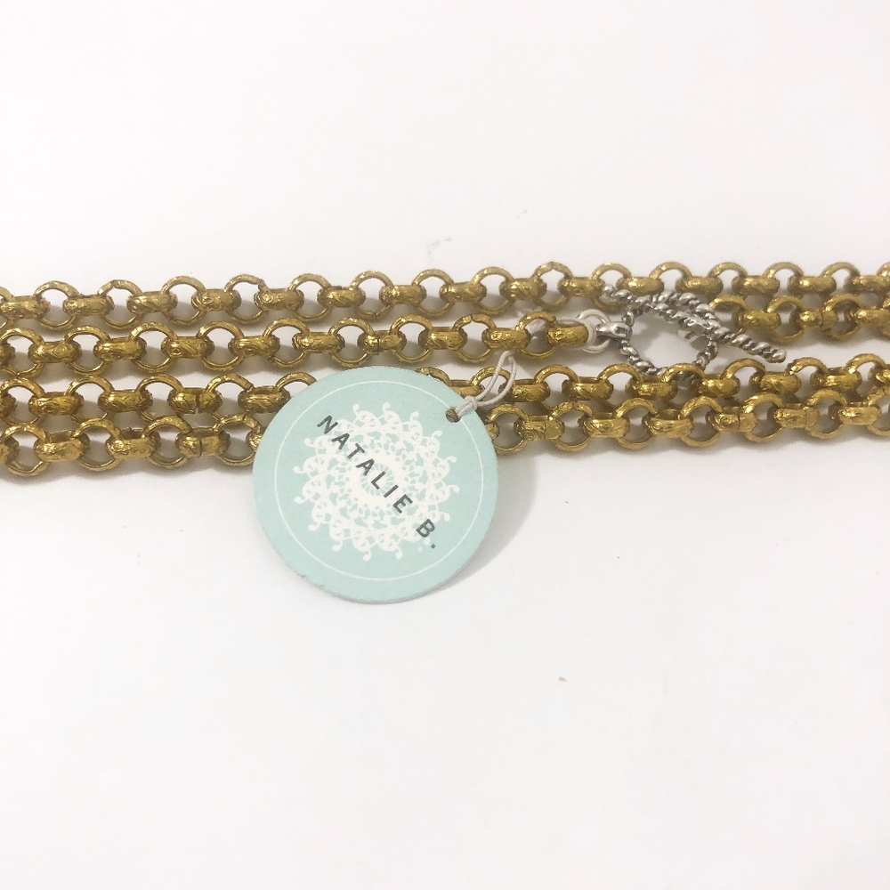 Natalie B. Cecilia Vintage Layering Chain in Brass - Picture 4 of 7